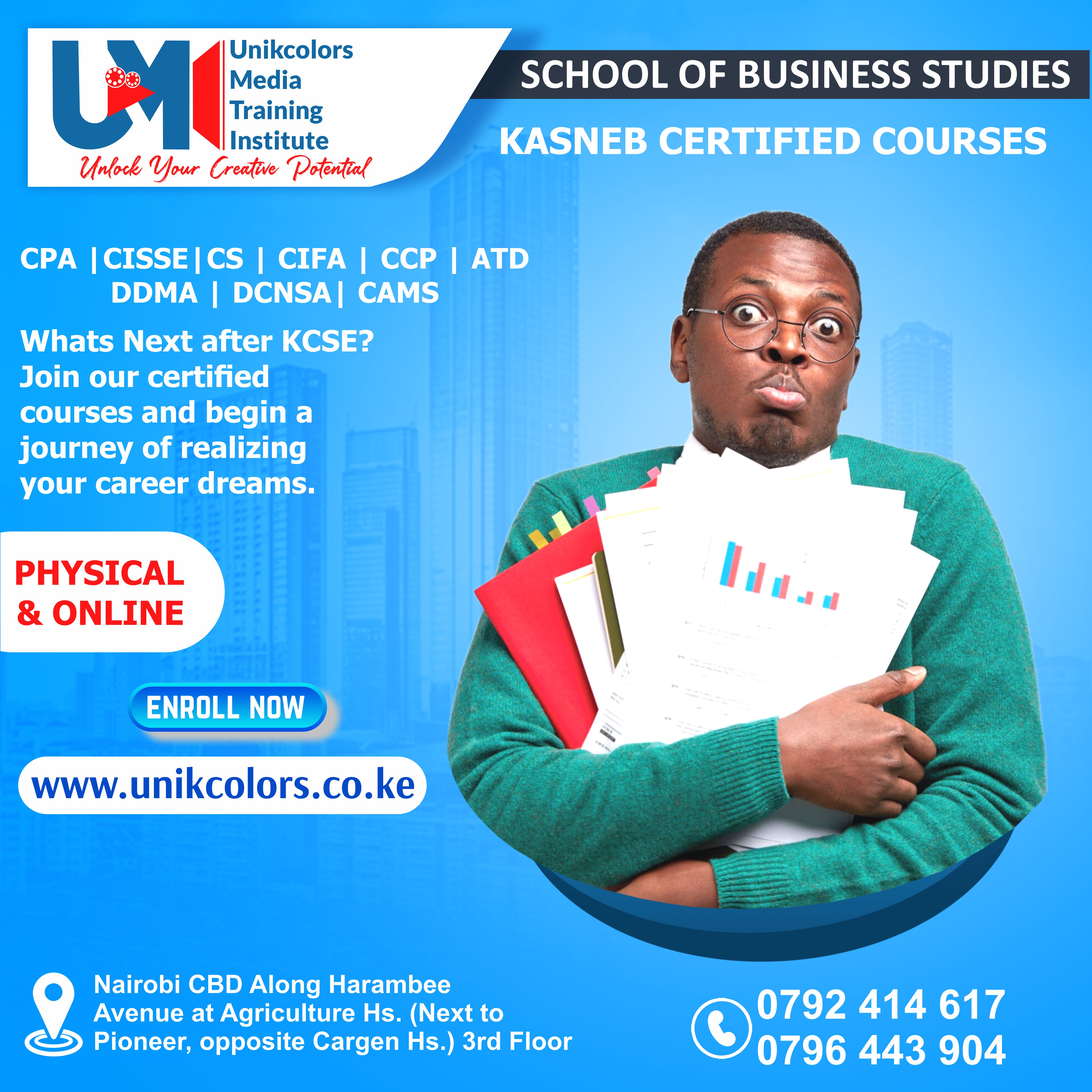 KASNEB CERTIFIED COURSES - CPA | CISSE | CS | CIFA | CCP | DDMA | DCNSA | CAMS